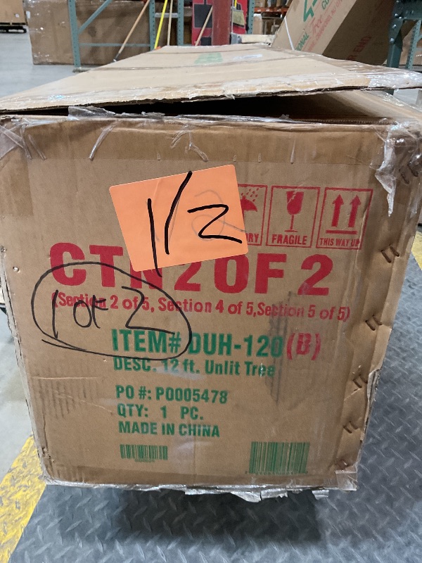 Photo 1 of **PARTIAL SET**National Tree Company 12 ft Unlit Dunhill Fir Artificial Full Christmas Tree, 7,794 Tips, Includes Stand, Green