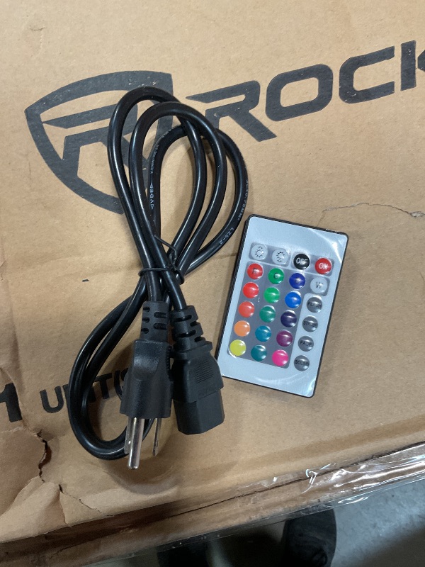 Photo 1 of **New but missing one light, so only 9 lights** Rockville BATTERY PAR PACK 50 WHITE 20W Rechargeable Wash Lights (10), RGB Color Mixing, Wireless DMX, Remote Included, for DJs and Event Lighting