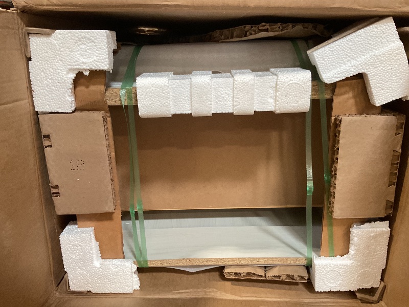 Photo 1 of ***FOR PARTS ONLY***Spring Mill Cabinets Noelani 24 Inch Bathroom Vanity with White Single Sink Top, 2-Door Cabinet, 1 Drawer, 24.5" W x 18.75" D x 32.89" H, Elm Sky