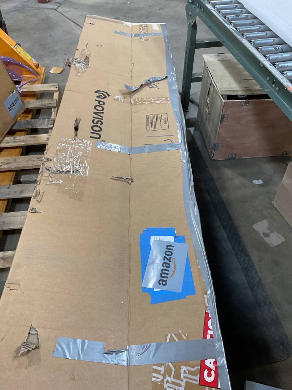 Photo 1 of **MINOR DAMAGE**POVISON DONICY Fully-Assembled Minimalist Floating TV Stand, Modern Wall-Mounted Entertainment Center with 4 Flip-Down Cabinet Doors, Solid Wood Media Console, Black Oak, 94"