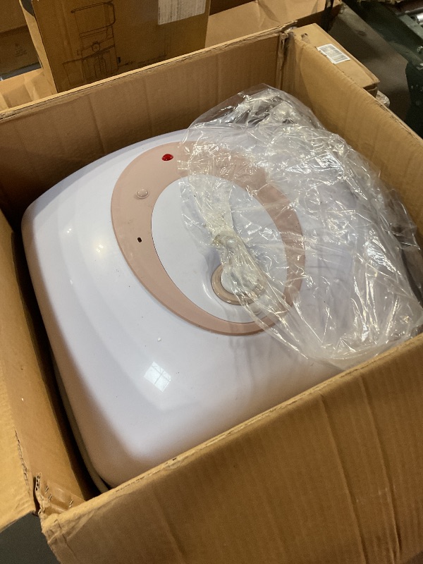 Photo 1 of **minor damaged*
Feelrogast Electric Tank Water Heater-8 Gallon Under Sink Instant Hot Water for RV, Camper, Kitchen, Food Truck, 120V 1500W, Dusty Rose, Wall or Floor Mounted