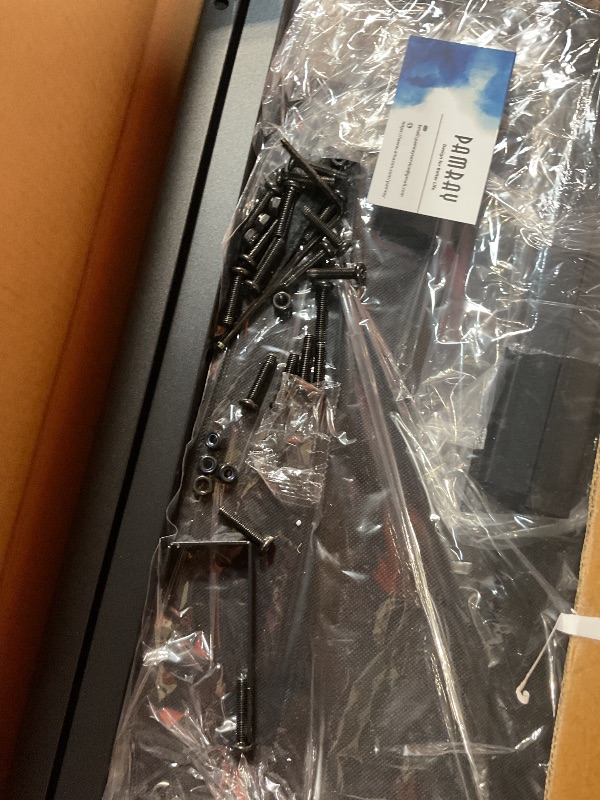 Photo 1 of **missing hardware**Pamray 32 Inch Computer Desk for Small Spaces with Storage Bag, Home Office Work Desk with Headphone Hook, Small Office Desk Study Writing Table