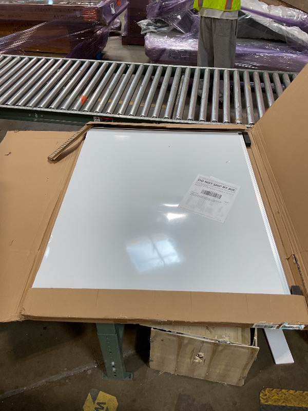 Photo 1 of **NEW BUT DAMAGED-SEEN IN PHOTO**Magnetic White Board Dry Erase Board for Wall?72" x 48" (6ft x 4ft) Wall-Mounted Aluminum Frame Marker Board, Foldable Portable Whiteboard with a Long Pen Tray for School, Classroom, Office & Home