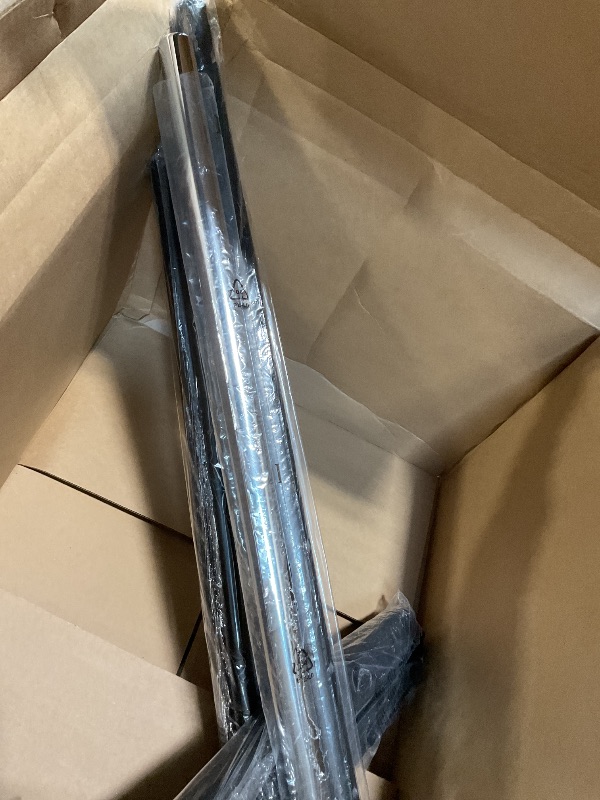 Photo 1 of **MISSING WHEELS AND HARDWARE**Whitmor Deluxe Adjustable Garment Rack - Rolling Clothes Organizer - Black and Chrome