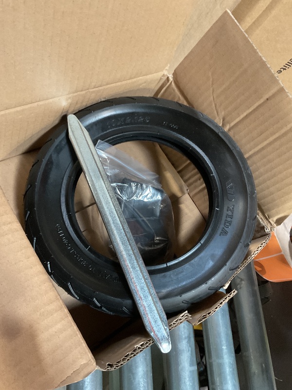 Photo 1 of 10x2.125 Tire and Inner Tube, 10 x 2.125" Inner Tube for Electric Scooter Tire Front and Rear Replacement Wheels with 0° Valve Stem for 10 inch Tires with 6 inch Rims (1 Set)