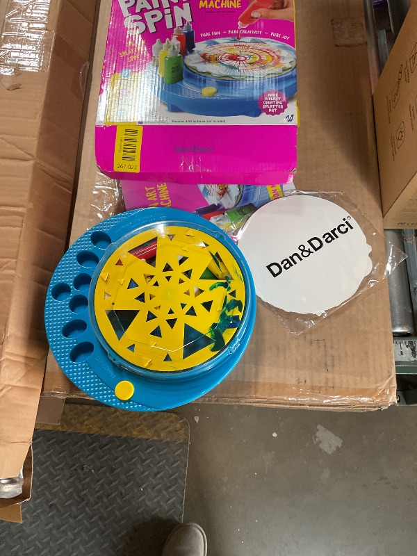 Photo 1 of ** Minor paint DAMAGE ** Dan&Darci Paint Spin Art Machine Kit for Kids - Arts & Crafts for Boys, Girls - Art Craft Set Christmas Gift for 6-9 Year Old Boy, Girl - Painting Spinner Toys - Birthday Gift Ideas for Ages 6-12 Year