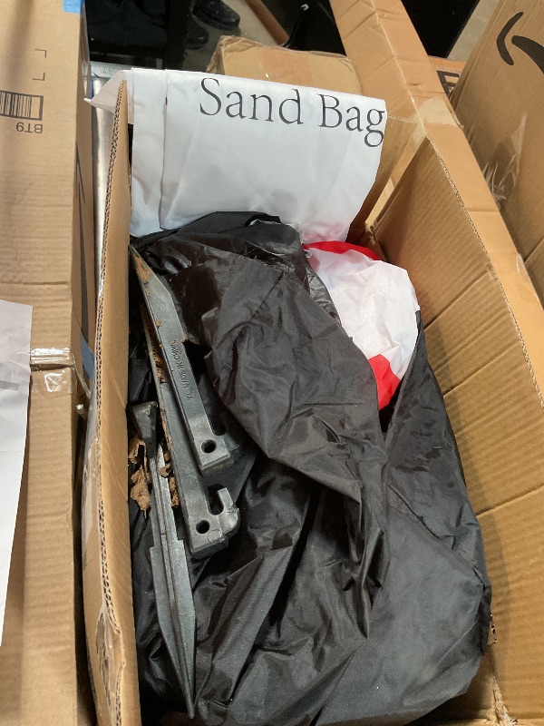 Photo 1 of **Dirty ** 12 Ft by 5.9 Ft Christmas Inflatables Nutcracker Outdoor Decorations, Giant Christmas Blow up Hold Candy Cane Built in LED Lights, Xmas Inflatable Decor Holiday Party Yard Garden Lawn