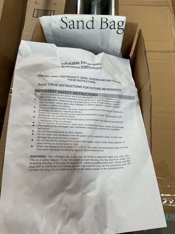 Photo 1 of **Dirty ** 12 Ft by 5.9 Ft Christmas Inflatables Nutcracker Outdoor Decorations, Giant Christmas Blow up Hold Candy Cane Built in LED Lights, Xmas Inflatable Decor Holiday Party Yard Garden Lawn