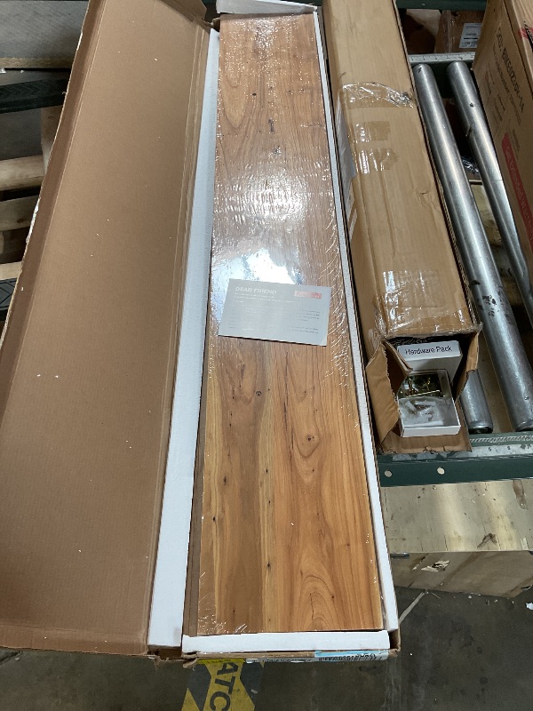 Photo 1 of **MISSING HARDWARE** Fun Memories 48" Floating Shelves for Wall, Rustic Solid Elm Wood Floating Shelves - Invisible Bracket Mount, Extra Long Wall Mounted Shelf for Living Room, Bathroom, Bedroom, Kitchen, Natural