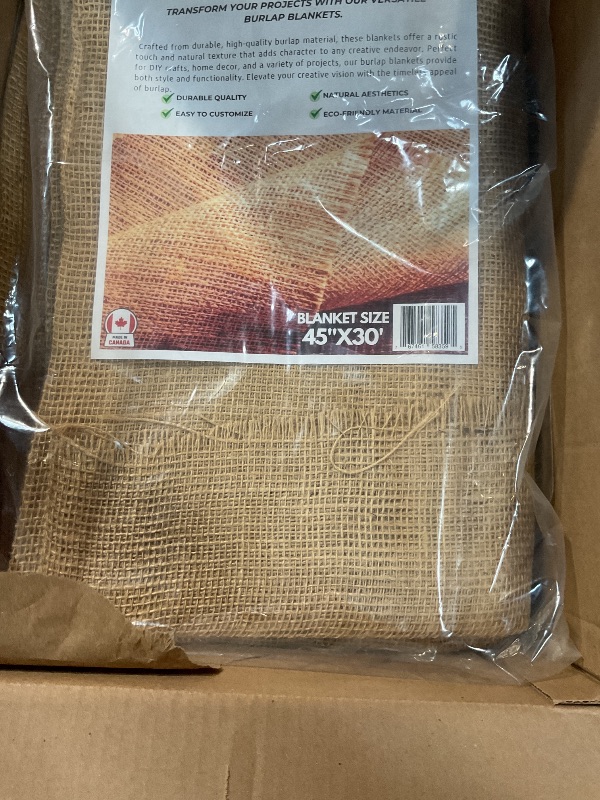 Photo 1 of **MINOR DAMAGE ** VERDYOL Burlap Fabric 45" x30' | Versatile Burlap Fabric Roll for Plant Cover | Burlap Placemats, Tree Wrap, Sackcloth Projects | Premium Burlap Material and Jute Fabric|Burlap Runner