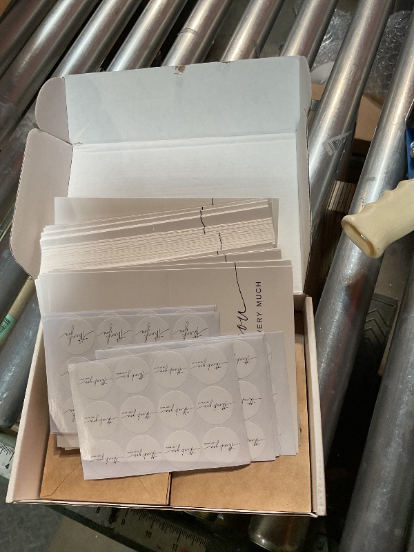 Photo 1 of 100 PACK Thank You Cards Bulk with Kraft Envelopes and Matching Stickers, 4x6 Inch Blank Greeting Cards Suitable for Small Business, Baby Shower Wedding, Graduation, Bridal Shower, Funeral, Engagement