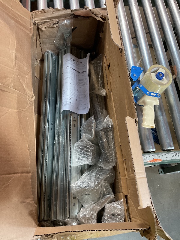 Photo 1 of 22 Inches Drawer Slides - 10 Pairs Soft Close Drawer Slides Heavy Duty Side Mount Ball Bearing Brushed Nickel Drawer Rails with Mounting Brackets, Silver