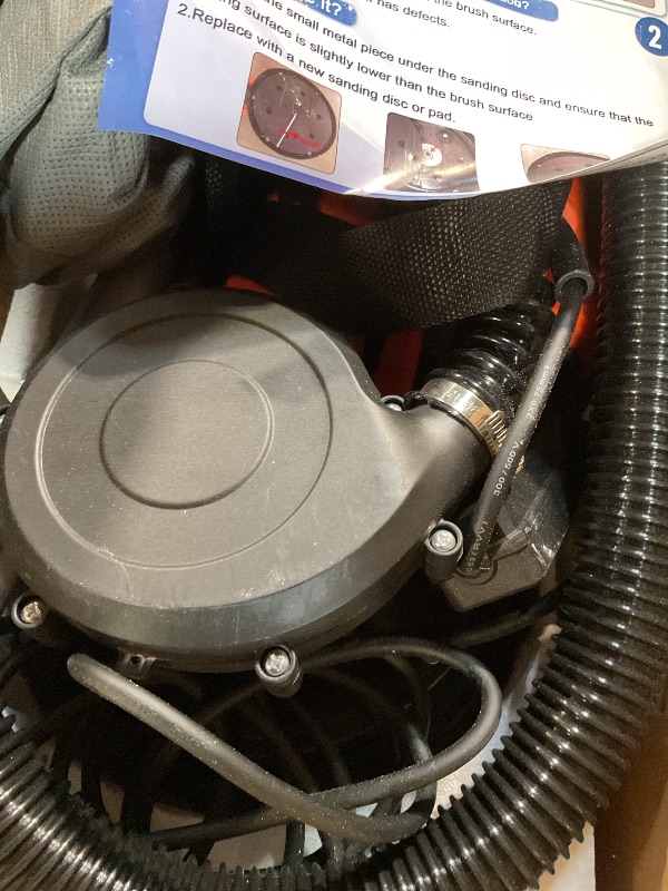 Photo 1 of **MINOR DAMAGE** Drywall Sander, 1000W Popcorn Ceiling Removal Tool, Automatic Drywall Sander with Vacuum Dust Collection, LED Light, 6 Variable Speed 800-2200RPM, Foldable & Extendable Handle,15Pcs Sanding Discs