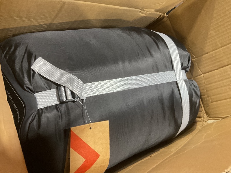 View 3 of **DIRT FROM TRANSPORT **KingCamp Double Sleeping Bag for Adults, Queen Size 2 Person XXL Flannel Sleeping Bag, Lightweight Waterproof with 2 Pillows & Compression Sack for Couples & Family Camping, Black