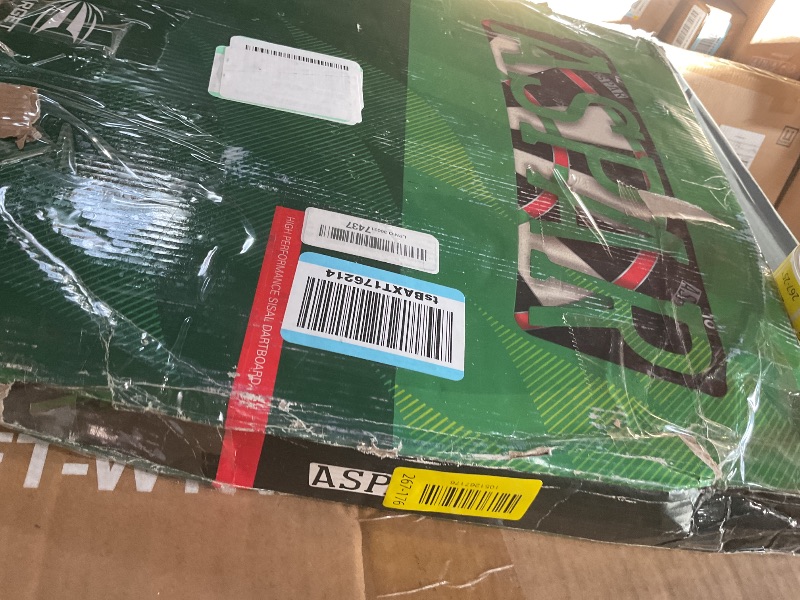 Photo 1 of **WHOLE THING IS CRACKing**Target Darts Aspar Dart Board | Steel Tip Dartboard with Self Recovering Sisal Bristles & Rotational Score Ring | Thin Wire Regulation Competition Size Dart Board Set | Professional Darts Accessories