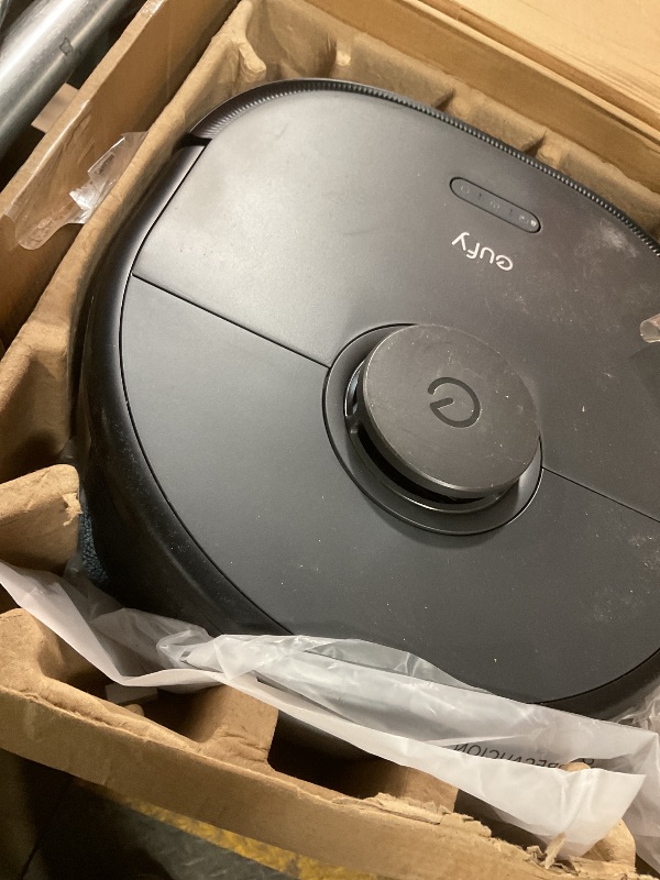 Photo 1 of **DIRT. MISSING CHARGER AND ACCESSORIES **eufy X10 Pro Omni Robot Vacuum and Mop Combo, Incredible Suction, Dual Mops with 12 mm Auto-Lift and Carpet Detection, AI Obstacle Avoidance, Auto Mop Washing&Drying, Self-Emptying, Self-Refilling