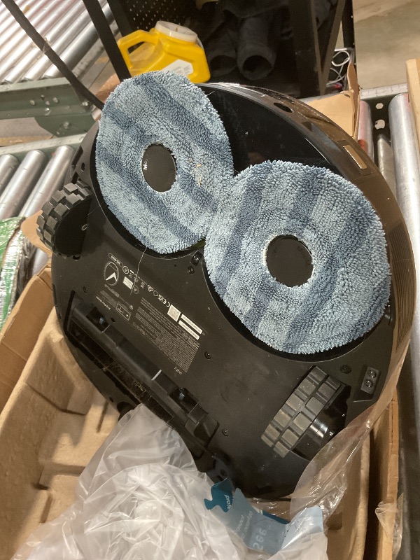 Photo 1 of **DIRT. MISSING CHARGER AND ACCESSORIES **eufy X10 Pro Omni Robot Vacuum and Mop Combo, Incredible Suction, Dual Mops with 12 mm Auto-Lift and Carpet Detection, AI Obstacle Avoidance, Auto Mop Washing&Drying, Self-Emptying, Self-Refilling