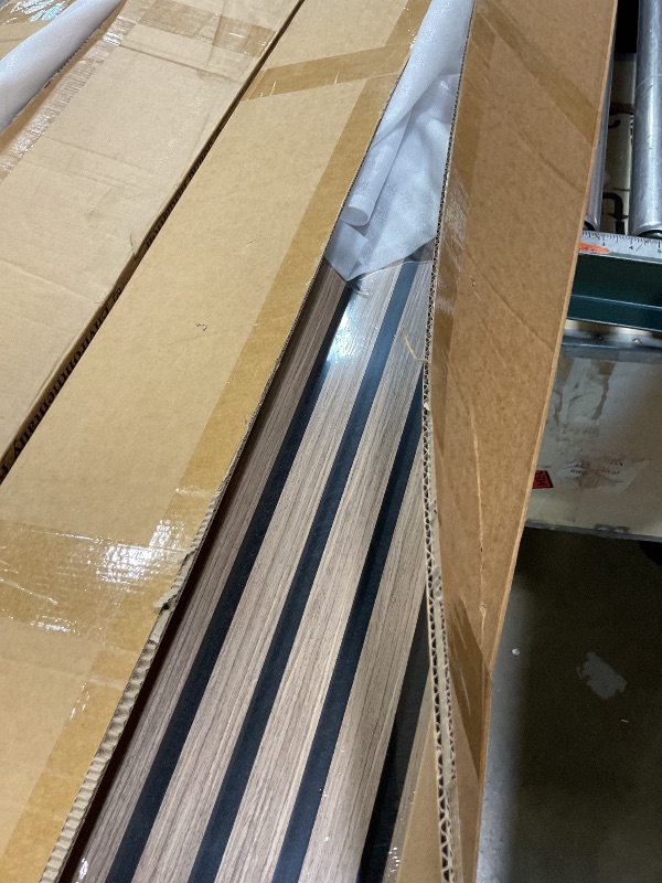 Photo 1 of 2-Pack Acoustic Wood Slat Panels - Soundproof Wall Paneling for Interior Decor