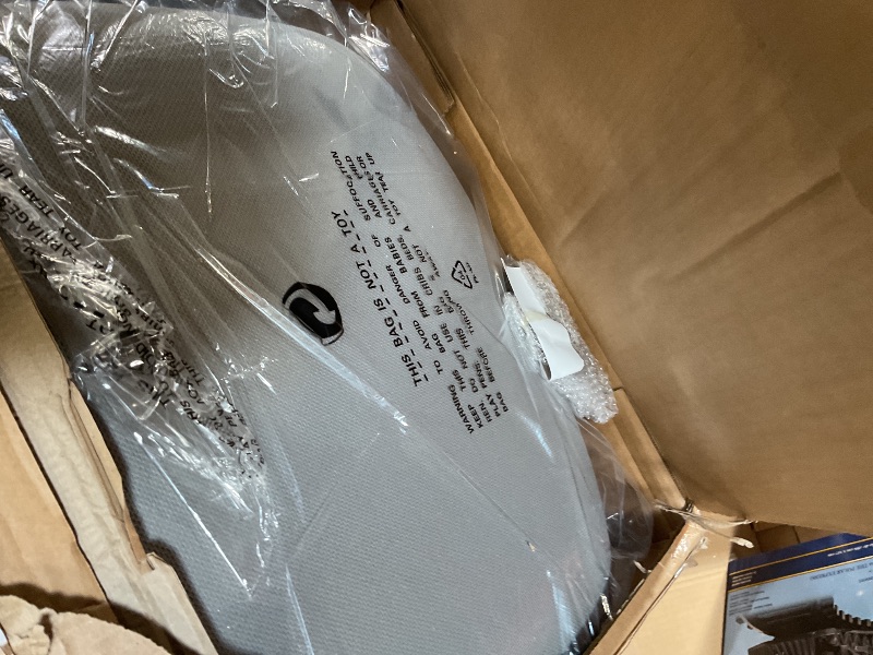 Photo 1 of *MISSING HARDWARE* 
Smug Office Computer Desk Chair, Ergonomic Mid-Back Mesh Rolling Work Swivel Task Chairs with Wheels, Comfortable Lumbar Support, Comfy Flip-up Arms for Home, Bedroom, Gaming, Study, Student. 
COLOR: Grey