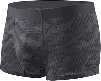 View 1 of Arjen Kroos Men's Boxer Briefs - Silky Breathable Underwear for Men, Comfortable Tagless Cool Mens Trunks, Blue L