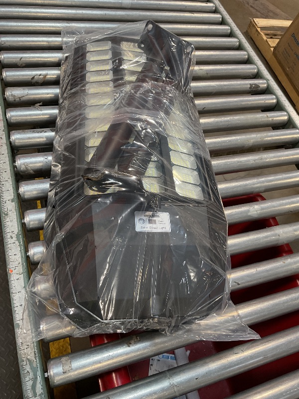 Photo 1 of **** UNTESTED/ MISSING REMOTE**** VOOJOY 9500W Solar Street Light Outdoor, Commercial Grade Solar Lights Outdoor, IP67 Waterproof Parking Lot Lights Dusk to Dawn LED Security Flood Light Motion Sensor with Remote Control, 2 Pack