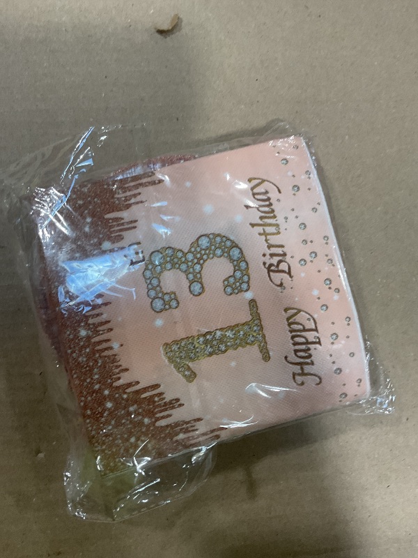 Photo 1 of 13th Birthday Decorations for Girls,61Pcs Rose Gold 13th Birthday Tableware Include Happy 13th Birthday Plates and Napkins,Tablecloth,Forks for 13 Year Old Birthday Decorations,Serve 20