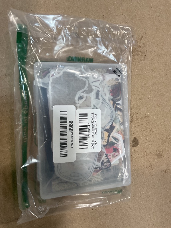 Photo 1 of 200Pcs Vintage Scrapbook Stickers, Aesthetic Junk Journal Stamping Supplies Kit, Scrapbooking Ephemera Washi Paper for Bullet Journaling Planners Diary Collage