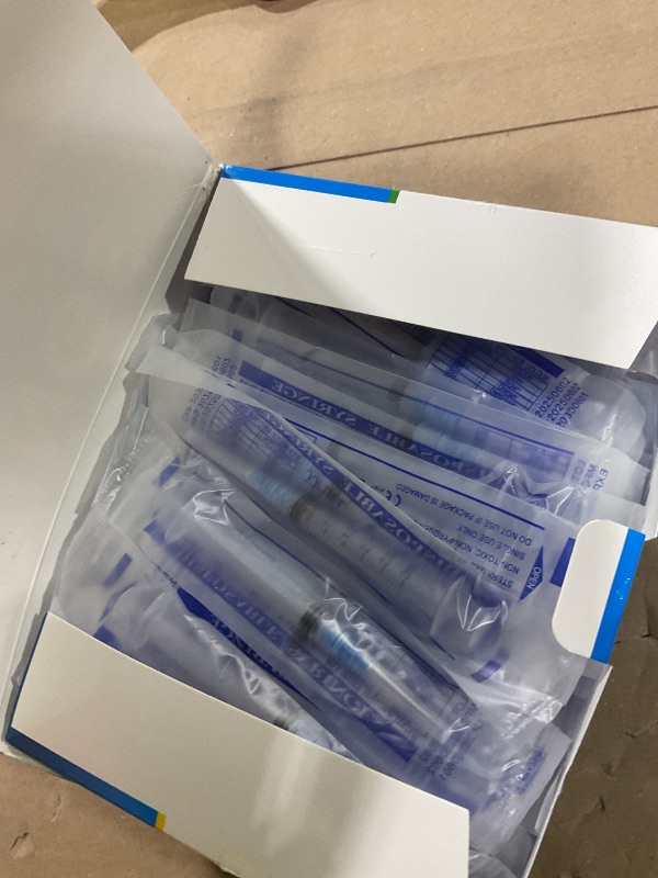 Photo 1 of 100 Pack 3ml Syringes with Needle-23Ga 1 Inch Needle with Luer Lock, Individually Sealed Packaging