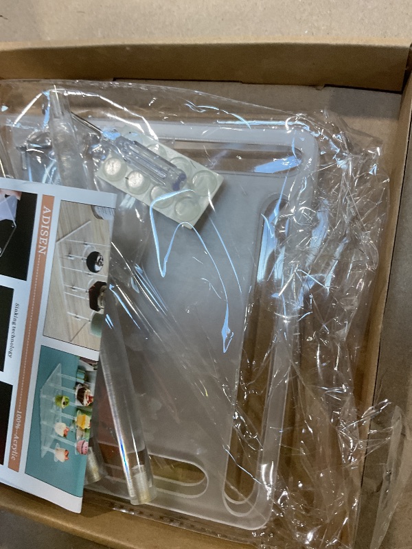 Photo 1 of 360° Rotating Acrylic Sunglasses, 2 Tier Eyewear Holder Display, Eyeglasses Display Rack Clear Glass Tabletop Organizer for 24 Pairs of Eyewear(Clear,Size:15.75inch)