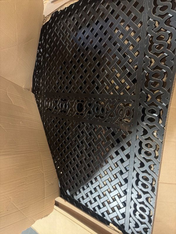 Photo 1 of ***FACTORY SEALED*** ***TRUCK/TRAILER PICKUP ONLY*** Hanover Fontana 7-Piece Outdoor Dining Set with 6 Sling Chairs and a 38-In. x 72-In. Cast-Top Table