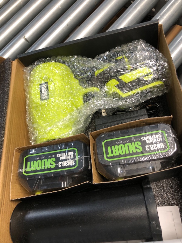 Photo 1 of ***(PARTS ONLY/ MISSING PARTS/ NON FUNCTIONAL)***Leaf Blower Cordless with Battery and Charger, 800,000 RPM, Extended Nozzle, Lightweight Handheld Design,Blower for Patio Cleaning,car Blowing Water, Blowing Leaves and Dust?Bright Green?