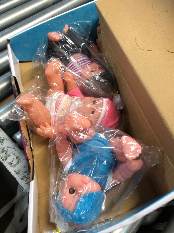 Photo 1 of ***PARTIAL SET, ONLY THREE - PRICE ADJUSTED*** Liberty Imports 6 Pack - Baby Dolls Cute Little Vinyl 8" Infant Dolls, Mini Nursery Toys for Girls, Kids Toddlers - Bulk Gift Bundle Party Favors Supplies