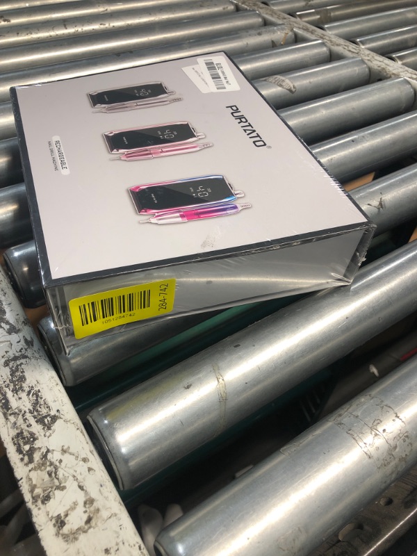 Photo 1 of ***FACTORY SEALED*** PURTATO Professional Nail Drill 40,000 RPM, Rechargeable,LCD Display E File Machine for Acrylic Nails Gel Polishing Removing Portable Nails Efile Tools for Manicure Salon & Home (Pink)