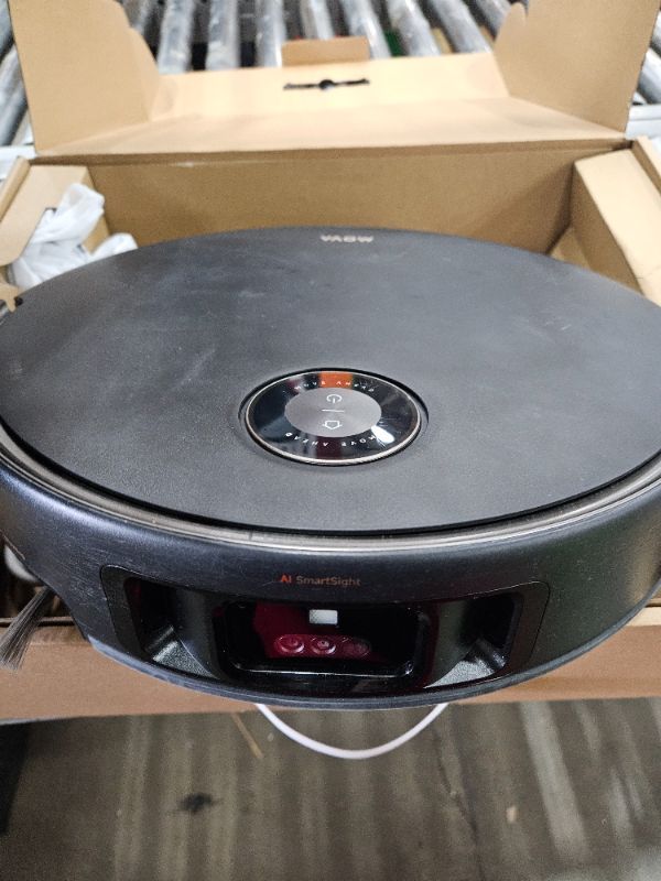 Photo 1 of ** FOR PARTS ONLY NON FUNCTIONAL *** Mova V50 Ultra Complete Robot Vacuum and Mop Self-Cleaning, 24,000 Pa Suction, Liftable Navigation with Obstacle Overcoming and Warm Water Mopping with DuoSolution System Designed for Pets, Black