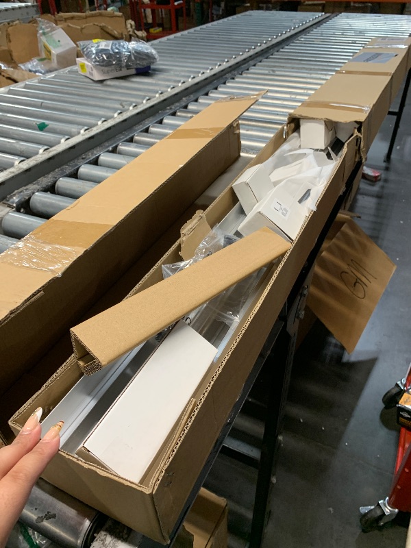 Photo 1 of (used) COSHOMER 6FT Bypass Door Hardware, Closet Door Track Kit, Top-Mounted Style, Made of Heavy Duty Aluminum