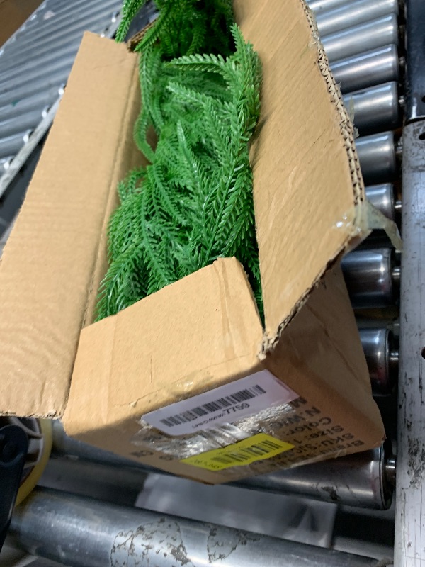 Photo 1 of ***(STOCK PHOTO FOR REFERENCE ONLY/ COLOR AND SHAPE WILL VARY)***Christmas Garlands Norfolk Pine Garland Real Touch Artificial Faux Greenery Garland for Holiday Table Mantle Wall Indoor Outdoor Decor 5FT