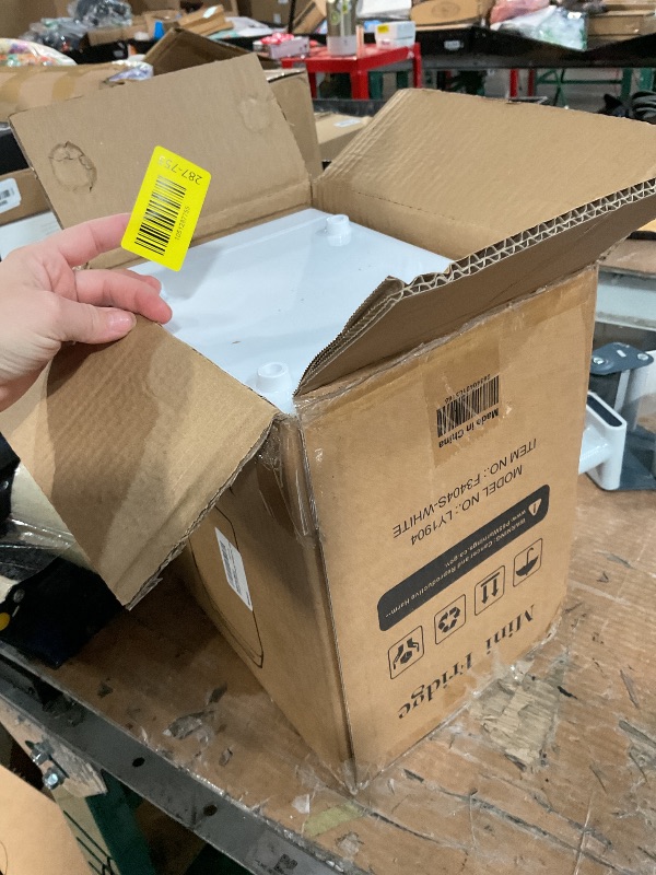 Photo 1 of ***(PARTS ONLY/ NON FUNCTIONAL)***Electactic 4L/6 Cans Mini Fridge, Portable Compact Refrigerator, Small Skin Care Fridge, Food and Drinks, Small Cooler for Bedroom, Dorm, Car, Office, White