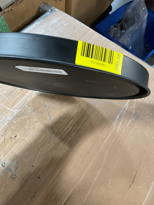 Photo 1 of (used)(minor damage) HGF Round Tray for Kitchen Countertop, 13 Inch Lightweight Metal Tray for Napkin Holder Condiment Spice Organizer