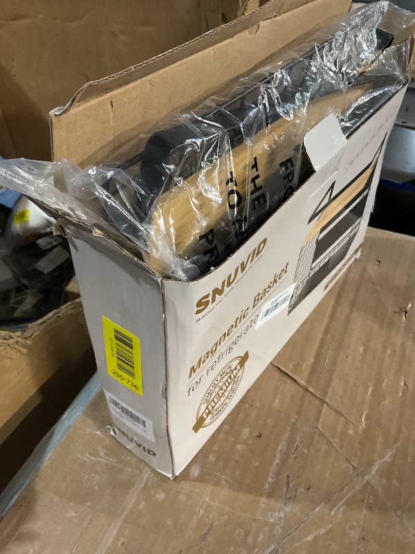 Photo 1 of [WIDER SHELF] 1 SET Strong Magnetic Shelf Basket for Fridge with Tag & Bamboo Top, XXL Large Magnetic Spice Rack Shelves for Side of Refrigerator, Kitchen Pantry Storage Organizer for Food Fruit Veg