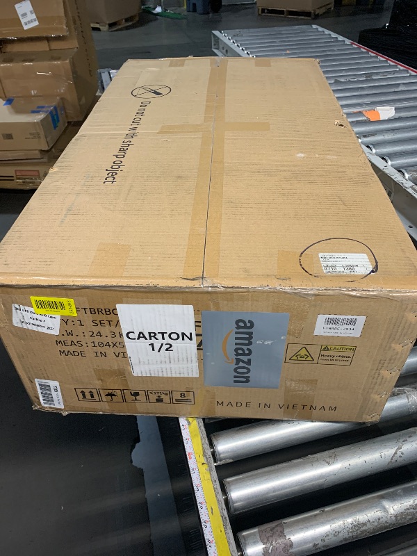 Photo 1 of ***PARTIAL SET***BOX 1 OF 2***
DWVO 36 Inch Bathroom Vanity with Sink Combo, Modern Bathroom Storage Cabinet with Resin Basin, Three Holes, 2 Doors & 3 Drawers, Navy Blue