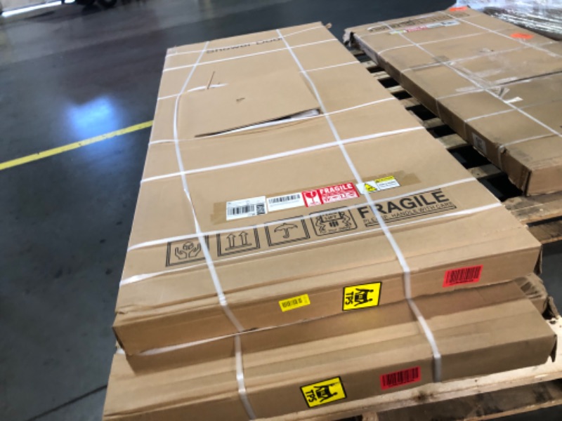 Photo 1 of ***FACTORY SEALED, OPENED TO CHECK GLASS WAS INTACT***AVKENOEDY Shower Door,60" W x 74" H Frameless Shower Door,Double Sliding Shower Door with Premium 1/4" (6mm) Thick Tempered Glass, Stainless Steel, Matte Black