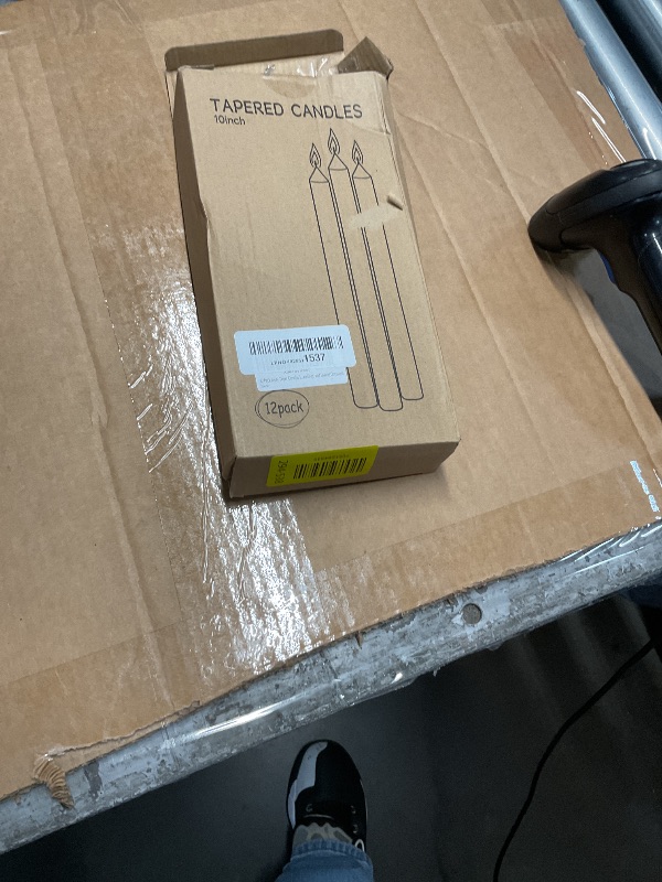 Photo 1 of ***MISSING PARTS***
12 Pack Ivory Taper Candles 10 inch - Taper Candles Dripless, Smokeless, Unscented - 8 Hours Long Burning - Hand Poured Tall Candlesticks - Perfect for Home Decor, Weddings, and Special Occasions