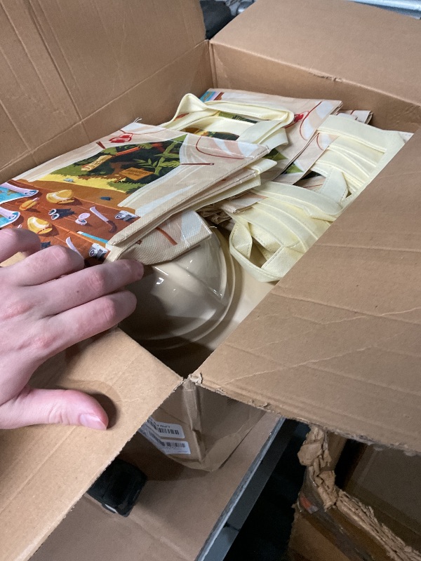 Photo 4 of (incomplete item) Newcotte 72 Pcs Kids Explorer Costume Toy Include 24 Kids Safari Vests 24 Party Plastic Safari Hats 24 Tote Bag Bulk for Explorer Jungle Party