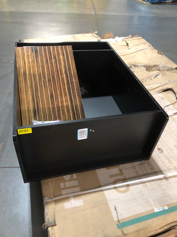 Photo 1 of ***DAMAGED - SEE NOTES/PICTURES*** Tribesigns Shoe Cabinet with Doors, 7-Tier Shoe Storage Cabinet with Adjustable Shelves, Wooden Shoes Rack Shoe Storage Organizer for Entryway, Hallway, Closet, Living Room, Rustic Brown