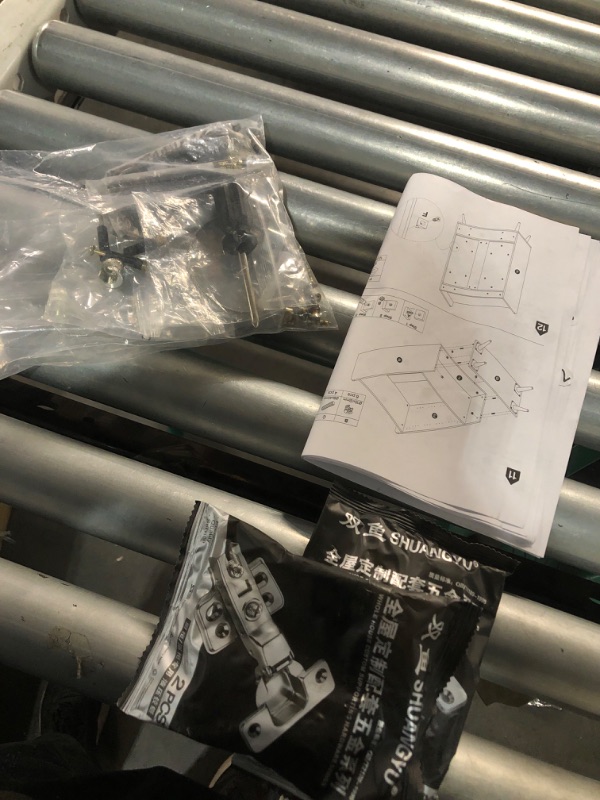 Photo 1 of ***DAMAGED - SEE NOTES/PICTURES*** Tribesigns Shoe Cabinet with Doors, 7-Tier Shoe Storage Cabinet with Adjustable Shelves, Wooden Shoes Rack Shoe Storage Organizer for Entryway, Hallway, Closet, Living Room, Rustic Brown