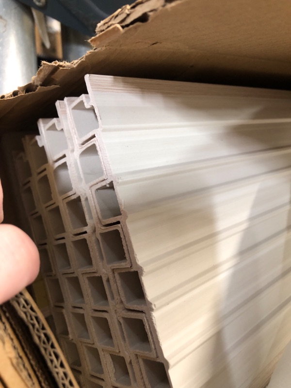 Photo 1 of ***TRUCK/TRAILER PICKUP ONLY*** Art3d 8-Pack 96 x 6in. WPC Acoustic Slat Wall Panel for Modern Interior Decor, TV Background, Living Room, White Ash