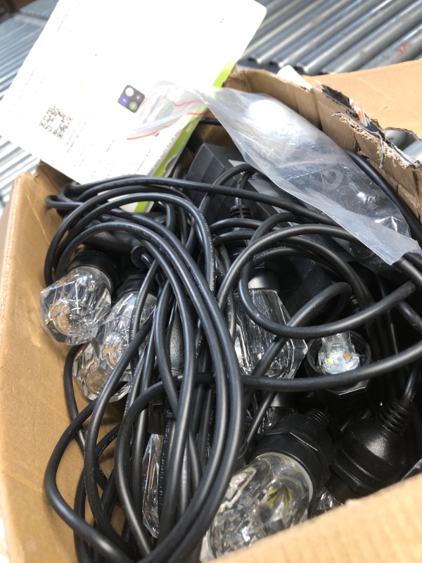 Photo 1 of ***DAMAGED - SEE NOTES/PICTURES*** XMCOSY+ Smart Outdoor String Lights - 123ft RGBCWIC Patio Lights with 40 Color Changing Bulbs, LED String Light for Outside Backyard Bistro Party, APP WiFi Control, Work with Alexa, IP65 Waterproof