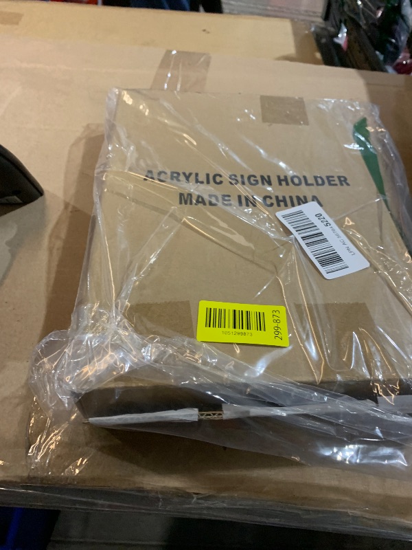 Photo 1 of (ONLY 1) Golemas 8.5 x 11 Acrylic Sign Holder, Classic Wooden Gold Stand, Double Sided Display Table Top Paper Holder, for Office, Cafe, Store, Menu, Certificate, Document (Vertical, 2pack)