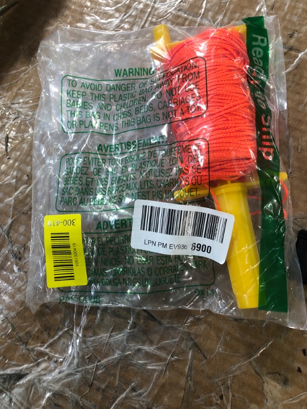 Photo 1 of Reloadable Line Reel,Mason Line String line with Handle, 600 Ft Length Nylon Twine,18 Braided Nylon String for Gardening Or Masonry Tools,Outdoor Kite?Twine String for Gardening Fluorescent Orange