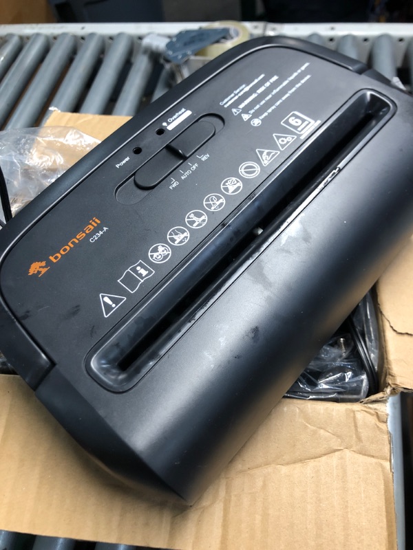 Photo 1 of (sold for parts only)  6-Sheet Micro-Cut Paper Shredder, P-4 High-Security for Home & Small Office Use, Shreds Credit Cards/Staples/Clips